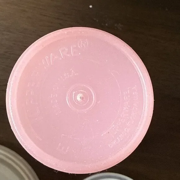 Vtg Yellow Tupperware Quick Shake Mix Container Shaker w/ Lid & Pink Tumbler - Picture 5 of 10